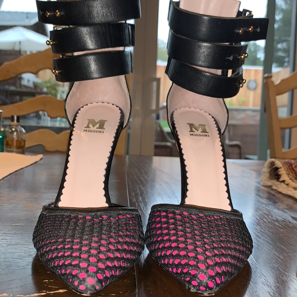 Missoni gorgeous fishnet leather heels - Picture 9 of 9